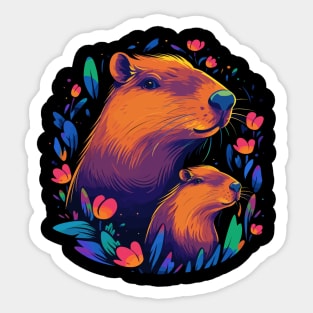 Capybara Fathers Day Sticker